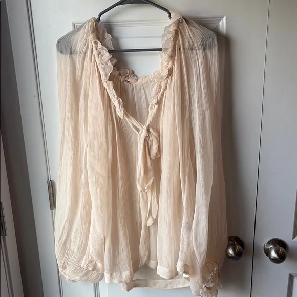 Free People Long Sleeve Sheer Top - Picture 2 of 4